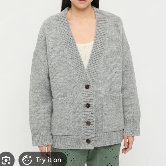 Loeffler Randall Gray Women's Cardigan - Picture 5 of 5